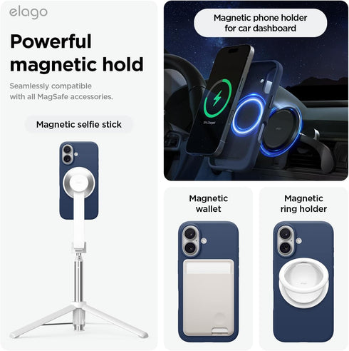 elago iPhone 16 Case Magnetic Liquid Silicone (MagSafe)